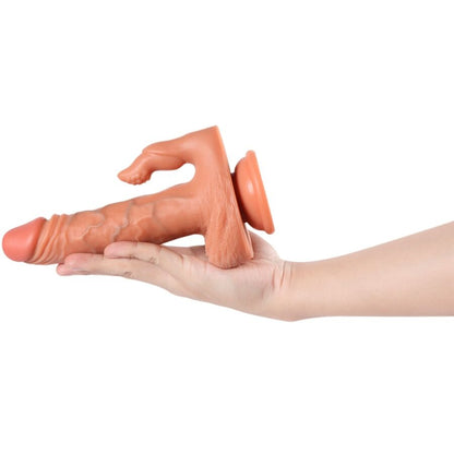 SHEQU ESTIMULADOR DE DILDO E CLIToRIS JULIAN COM VIBRAyaO E CONTROLE REMOTO 16 CM