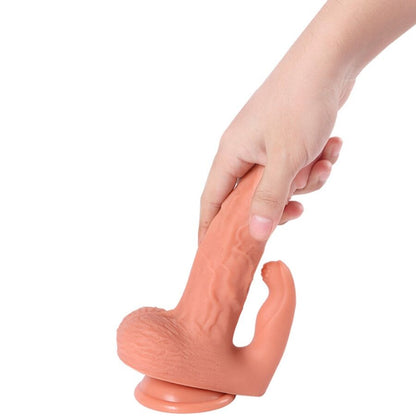 SHEQU HAYDEN DILDO E ESTIMULADOR DE CLIToRIS COM VIBRAyaO E CONTROLE REMOTO 16 CM