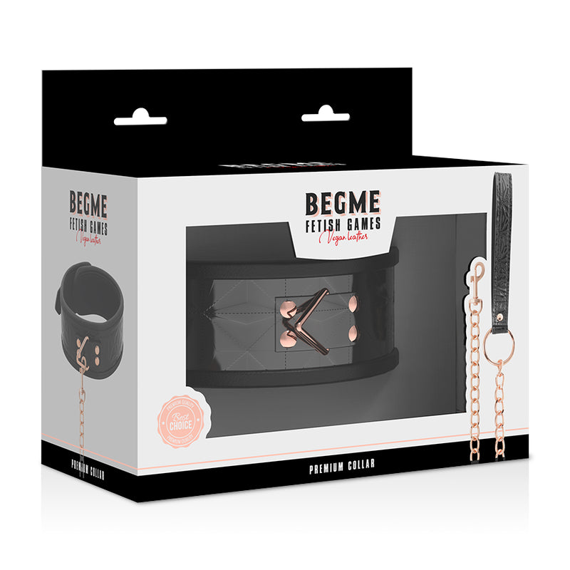 BEGME BLACK EDITION COLAR DE COURO PREMIUM VEGAN