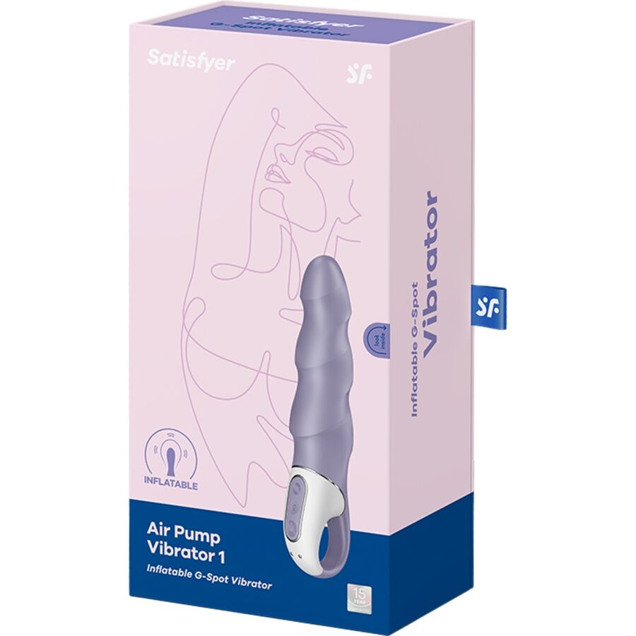 SATISFYER BOMBA DE AR VIBRADOR 1 VIBRADOR INFLaVEL PONTO G ROXO