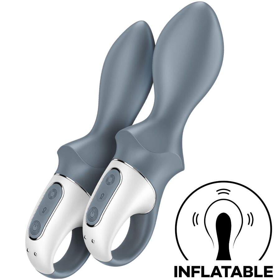 SATISFYER BOMBA DE AR BOOTY 1 VIBRADOR INFLaVEL ANAL CINZA