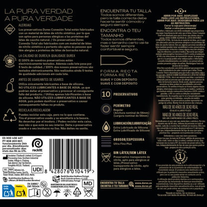 DUREX TOTAL CONNECTION ULTRA FINE PLUS SEM LaTEX 10 UNIDADES