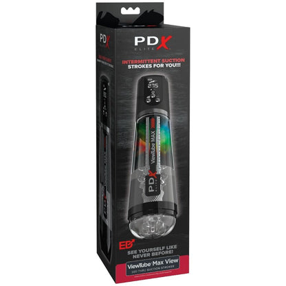 PDX ELITE VIEWTUBE MAX VIEW MASTURNADOR AUTOMaTICO COM SUCyaO TRANSPARENTE