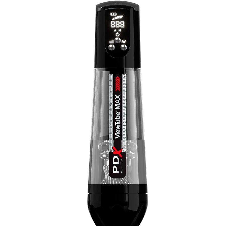 PDX ELITE VIEWTUBE MAX VIEW MASTURNADOR AUTOMaTICO COM SUCyaO TRANSPARENTE