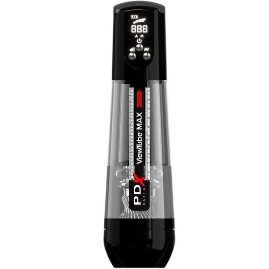 PDX ELITE VIEWTUBE MAX VIEW MASTURNADOR AUTOMaTICO COM SUCyaO TRANSPARENTE