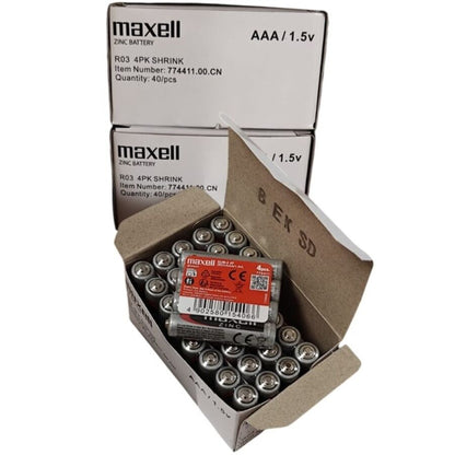 MAXELL PILHA SALINA MANGANESO AAA R03 RETRaTIL4