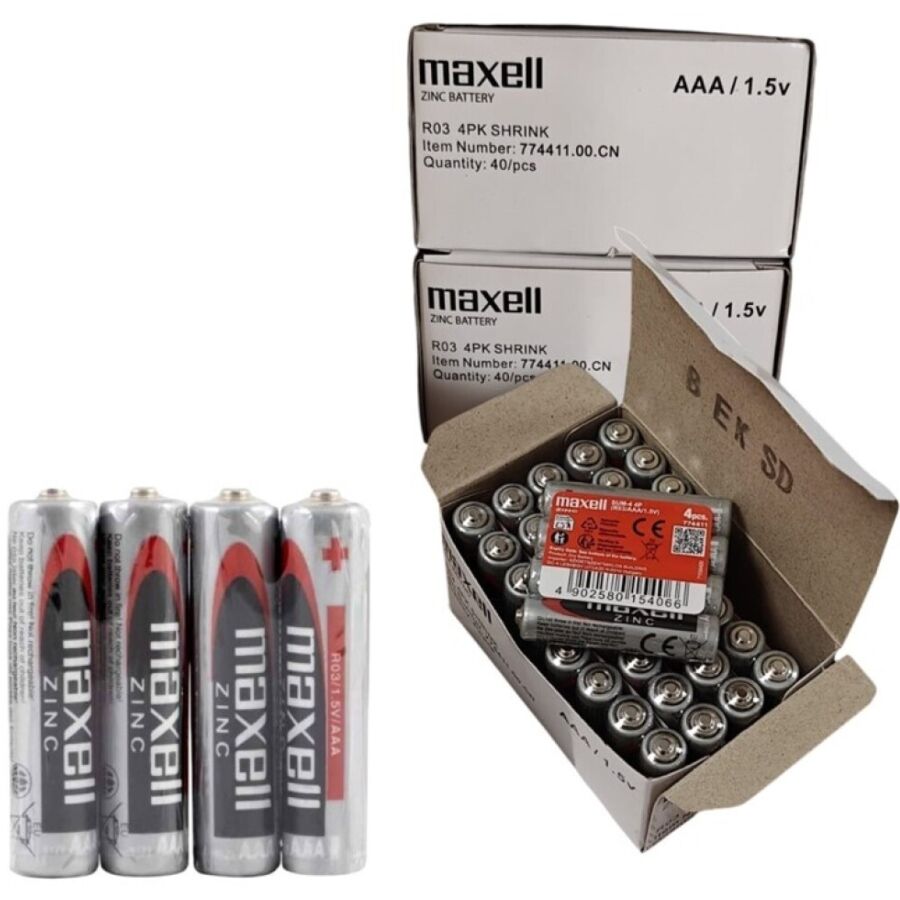 MAXELL PILHA SALINA MANGANESO AAA R03 RETRaTIL4