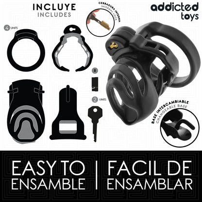 ADDICTED TOYS LOCKED GAIOLA PARA PeNIS COM TRAVA ETERNA 9 CM