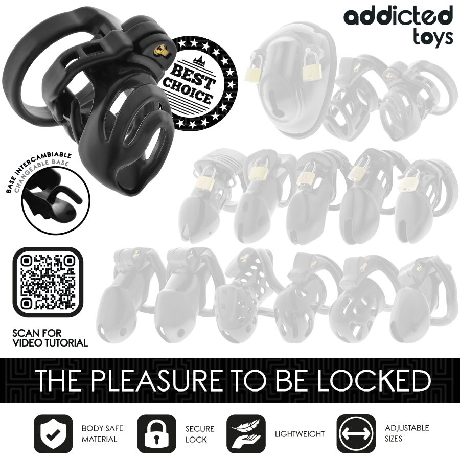 ADDICTED TOYS LOCKED GAIOLA PARA PeNIS COM TRAVA ETERNA 9 CM
