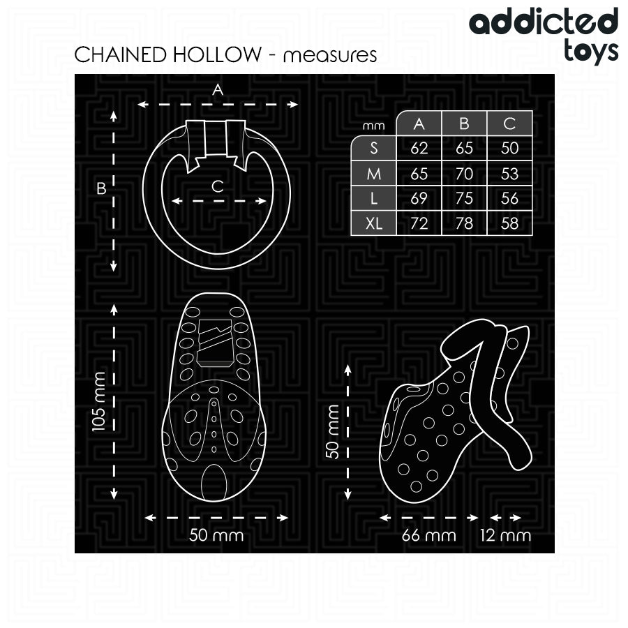 ADDICTED TOYS LOCKED GAIOLA DE PeNIS OCO COM CORRENTE 105 CM