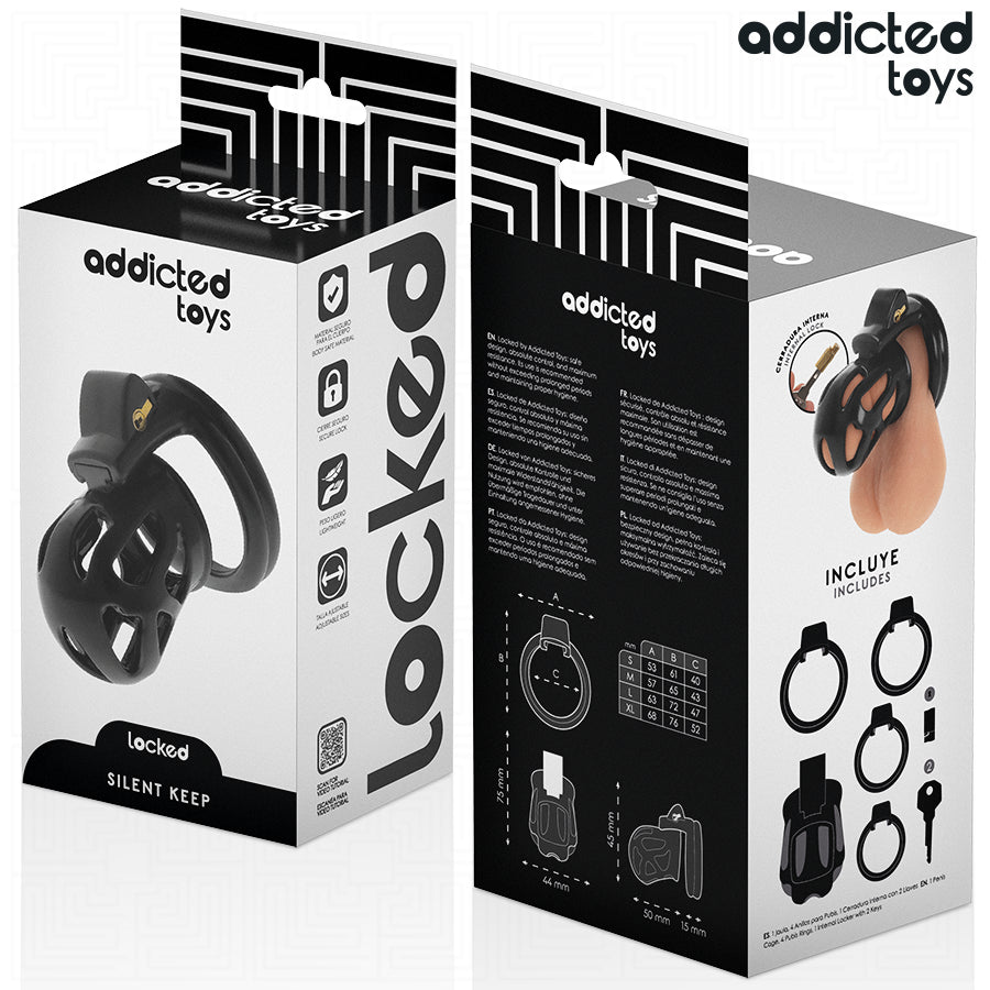 ADDICTED TOYS LOCKED GAIOLA PARA PeNIS SILENT KEEP 75 CM
