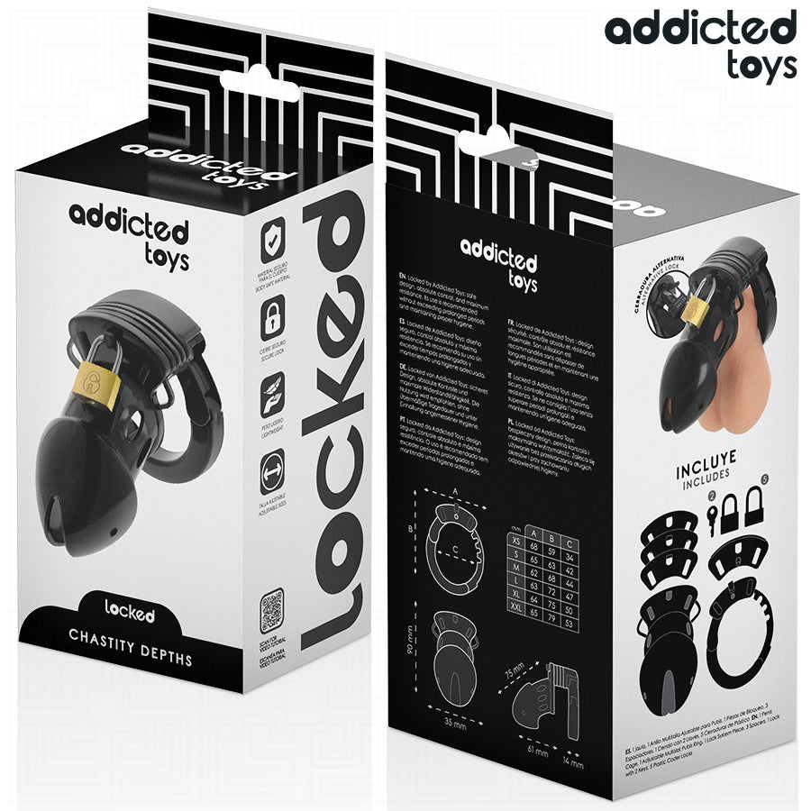 ADDICTED TOYS LOCKED GAIOLA PARA PeNIS CHASTITY DEPHHS 75 CM