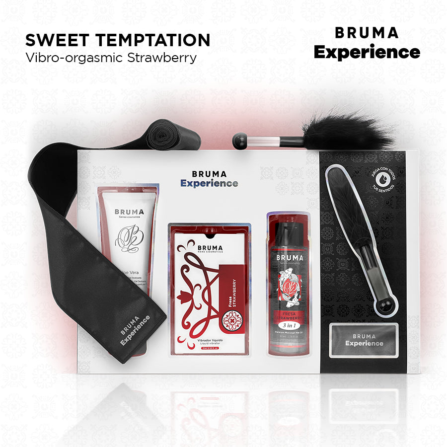 BRUMA XPERIENCE KIT DE TENTAyaO VIBRO ORGaSMICA DE MORANGO DOCE