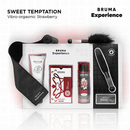 BRUMA XPERIENCE KIT DE TENTAyaO VIBRO ORGaSMICA DE MORANGO DOCE