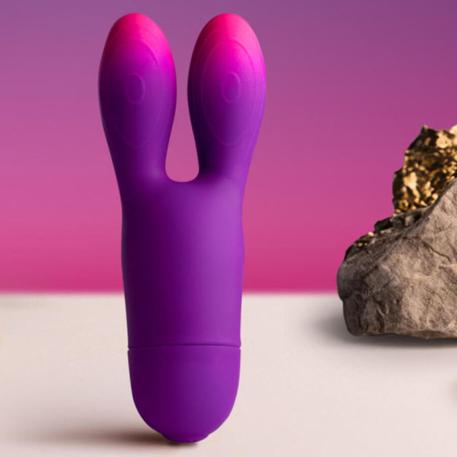 ROCKS OFF VIBRADOR FLEXiVEL GLO GIRL BUNNY ROXO