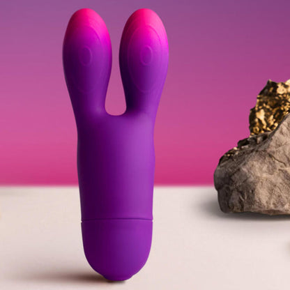 ROCKS OFF VIBRADOR FLEXiVEL GLO GIRL BUNNY ROXO