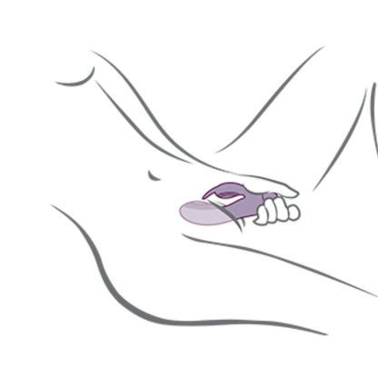 ROCKS OFF VIBRADOR GLO GIRL PURPLE RABBIT