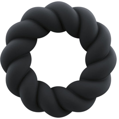 ROCKS OFF ANEL MASTURBADOR DE SILICONE PRETO TWIST