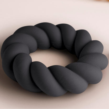 ROCKS OFF ANEL MASTURBADOR DE SILICONE PRETO TWIST