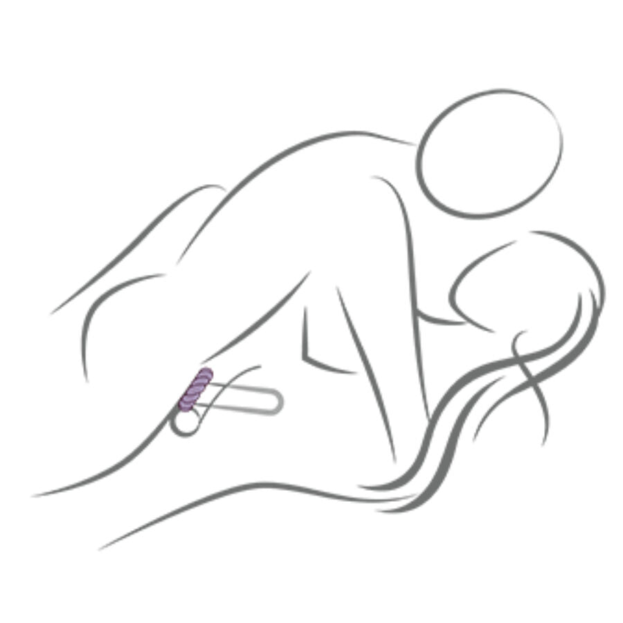 ROCKS OFF ANEL MASTURBADOR DE SILICONE PRETO TWIST