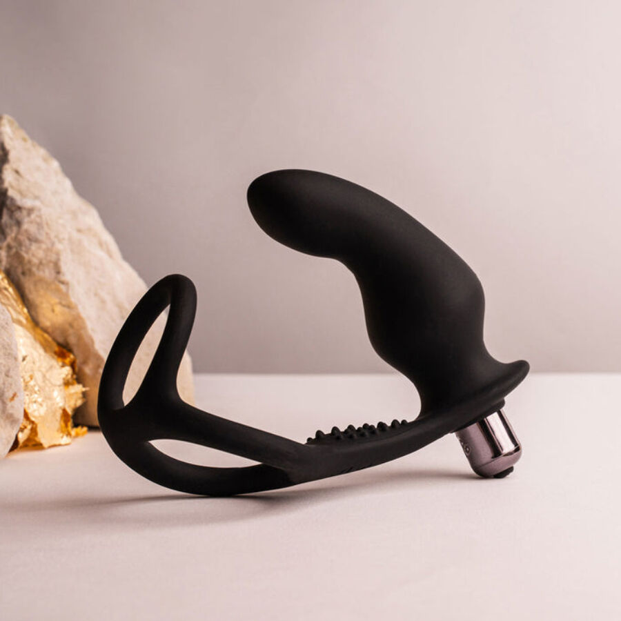 ROCKS OFF PLUG ANAL RO ZEN RRO COM ANEL VIBRAToRIO PARA PeNIS PRETO