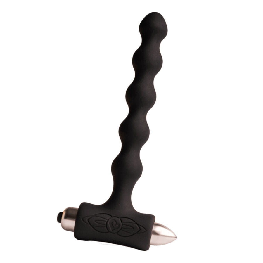 ROCKS OFF PETITE SENSATIONS PEARLS PLUG ANAL VIBRADOR PRETO
