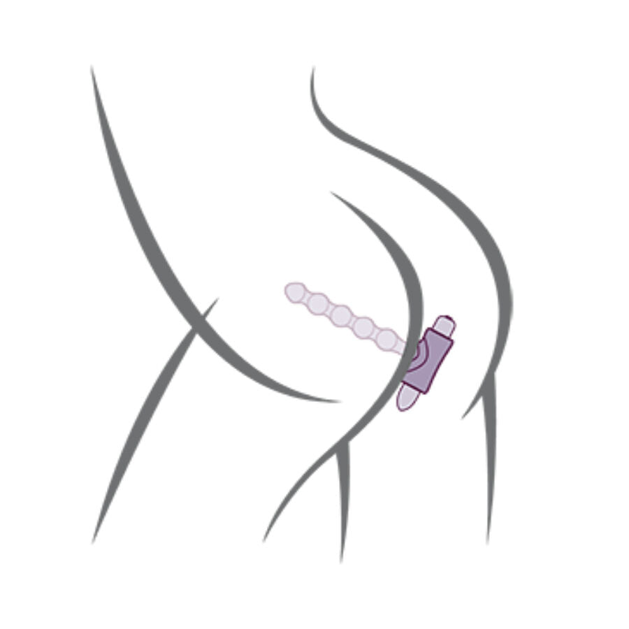 ROCKS OFF PETITE SENSATIONS PEARLS PLUG ANAL VIBRADOR PRETO