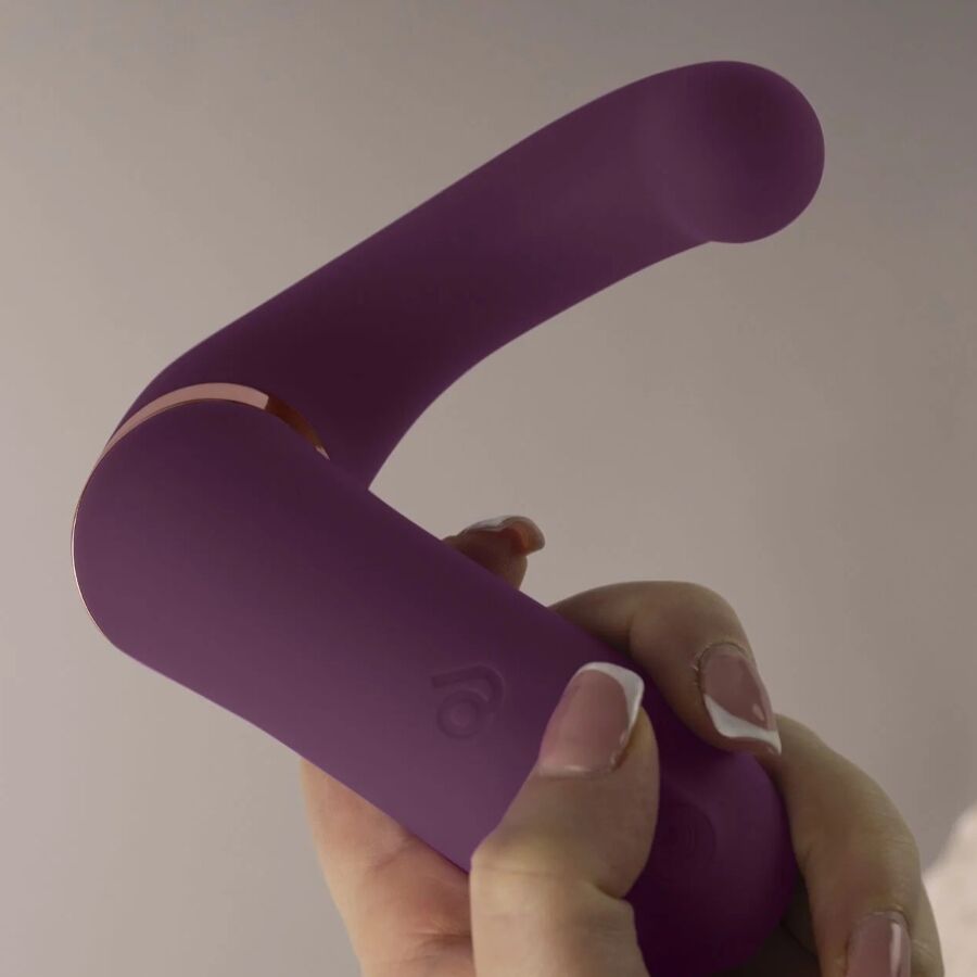 ROCKS OFF VIBRADOR DUPLO GEMINI ESTIMULADOR DE CLIToRIS PONTO G ROXO