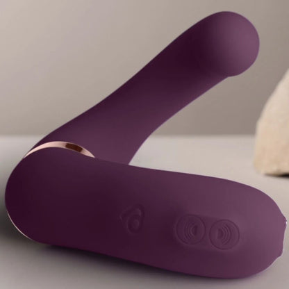 ROCKS OFF VIBRADOR DUPLO GEMINI ESTIMULADOR DE CLIToRIS PONTO G ROXO