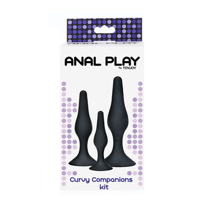 TOYJOY ANAL PLAY CURVY COMPANIONS PLUG ANAL 3 PEyAS PRETO