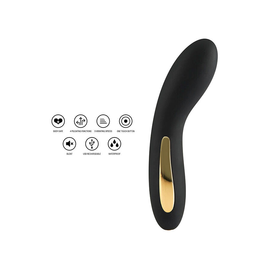 TOYJOY VIBRADOR PRETO COM LUZ LUMINADA
