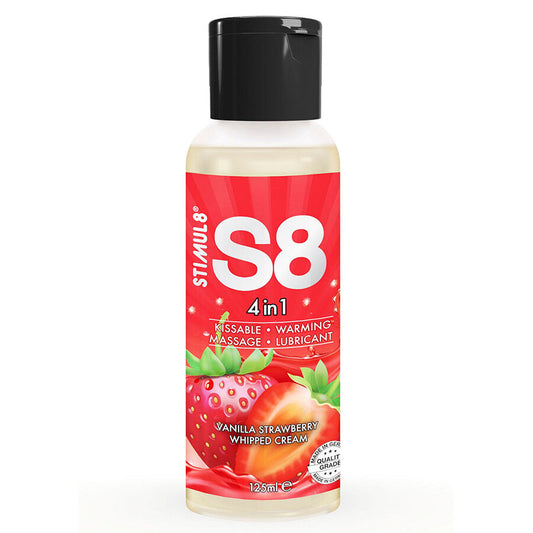 STIMUL8 S8 LUBRIFICANTE 4 EM 1 DE SOBREMESA DE MORANGO 125 ML