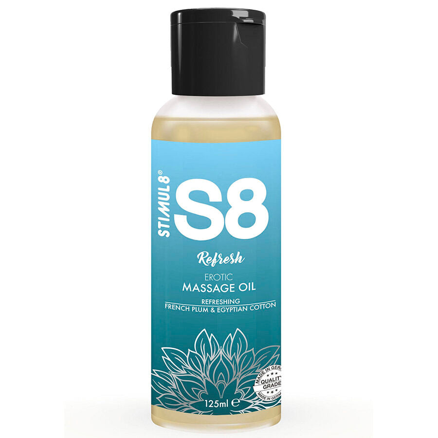 STIMUL8 S8 REFRESH oLEO DE MASSAGEM DE ALGODaO 125 ML