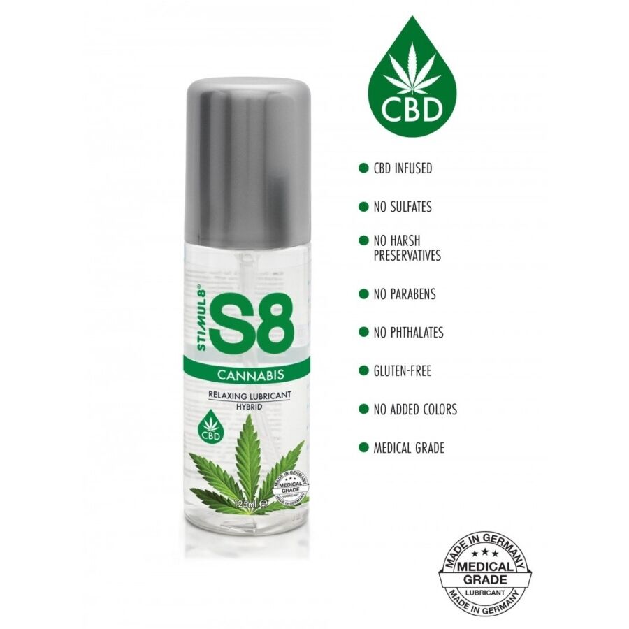 STIMUL8 LUBRIFICANTE HiBRIDO DE CANNABIS S8 125 ML