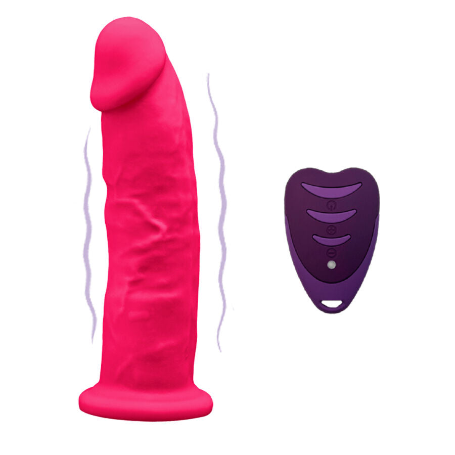 SILEXD MODELO DE PeNIS REALISTA 2 ROSA CONTROLE REMOTO LRS 17 CM