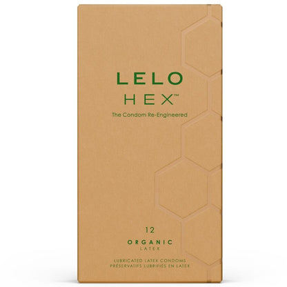 LELO CAIXA DE PRESERVATIVOS ORGaNICOS HEX 12 UNIDADES