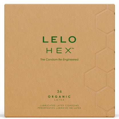 LELO CAIXA DE PRESERVATIVOS ORGaNICOS HEX 36 UNIDADES