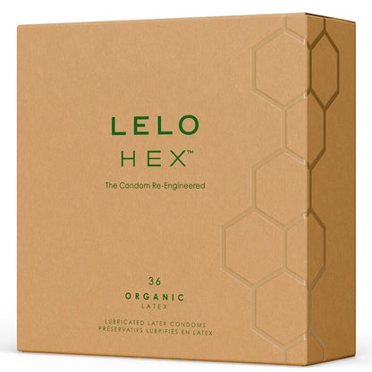 LELO CAIXA DE PRESERVATIVOS ORGaNICOS HEX 36 UNIDADES