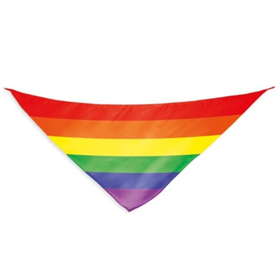 PRIDE CACHECOL TRIANGULAR DE ALGODaO COM BANDEIRA DO ARCO iRIS