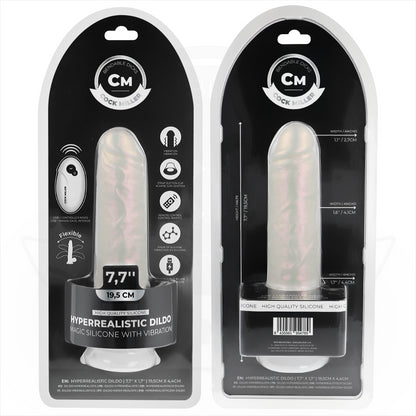 COCK MILLER DILDO COM VENTOSA LUZES E VIBRAyaO COM CONTROLE REMOTO BRANCO 195 CM