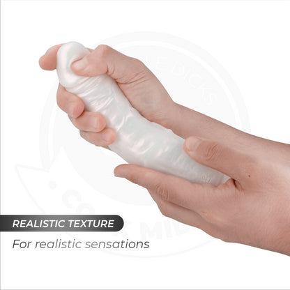 COCK MILLER DILDO COM VENTOSA LUZES E VIBRAyaO COM CONTROLE REMOTO BRANCO 205 CM