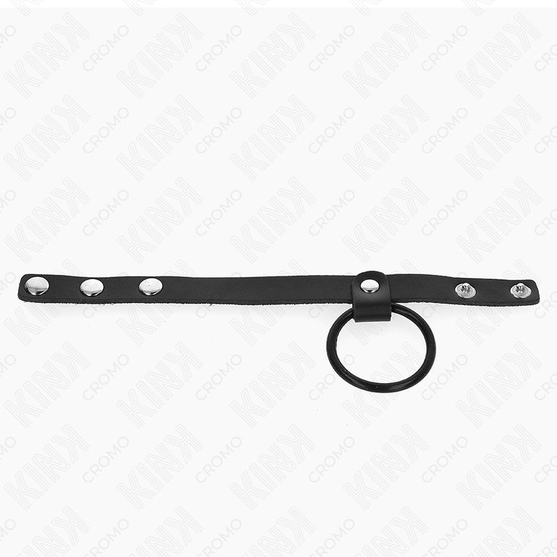 KINK ANEL DE SILICONE PARA PeNIS 38 CM E DIVISOR DE BOLAS DE COURO 22 X 15 CM