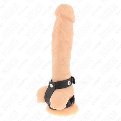 KINK ANEL DE PeNIS DUPLO DE COURO AJUSTaVEL