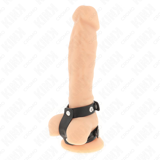 KINK ANEL DE PeNIS DUPLO DE COURO AJUSTaVEL