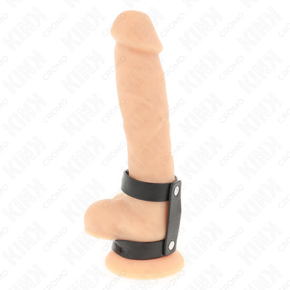 KINK ANEL DE PeNIS DUPLO DE COURO AJUSTaVEL