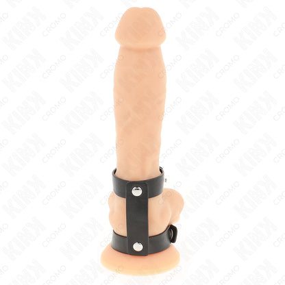 KINK ANEL DE PeNIS DUPLO DE COURO AJUSTaVEL