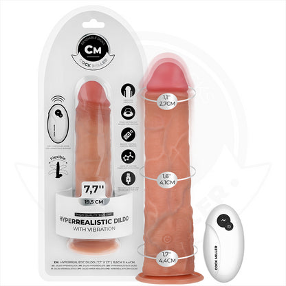 COCK MILLER DILDO REALISTA COM VENTOSA E CONTROLE REMOTO VIBRAyaO 195 CM