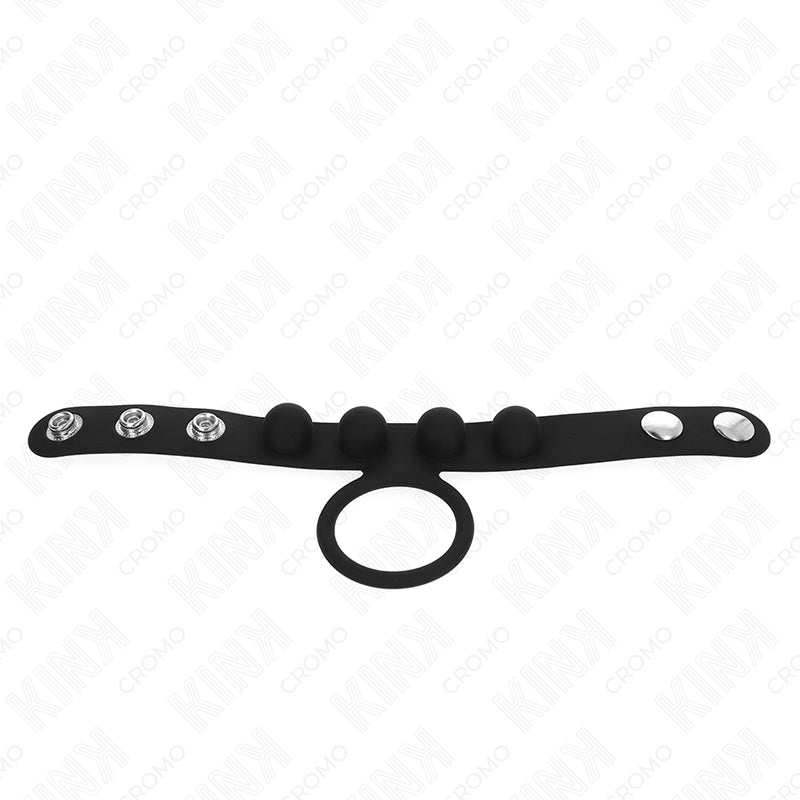 KINK ANEL DE COURO PARA PeNIS 35 CM COM FECHO DE PRESSaO 23 X 2 CM