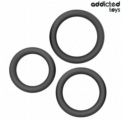 ADDICTED TOYS CONJUNTO DE ANeIS PLANOS DE SILICONE
