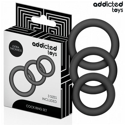 ADDICTED TOYS CONJUNTO DE ANeIS DE SILICONE MODELO 1